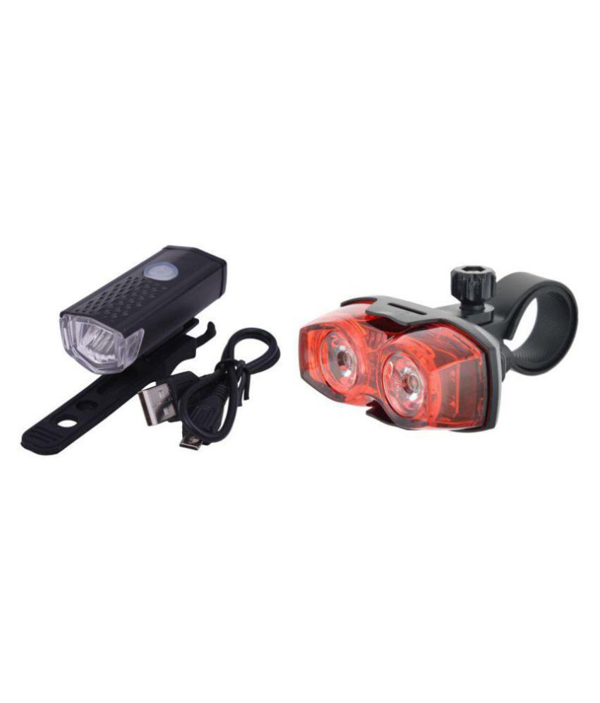 Dark Horse Bicycle LED 3 Modes 300 LM Front & 1 Watt 3 Mode Twin Eye Battery Light Combo