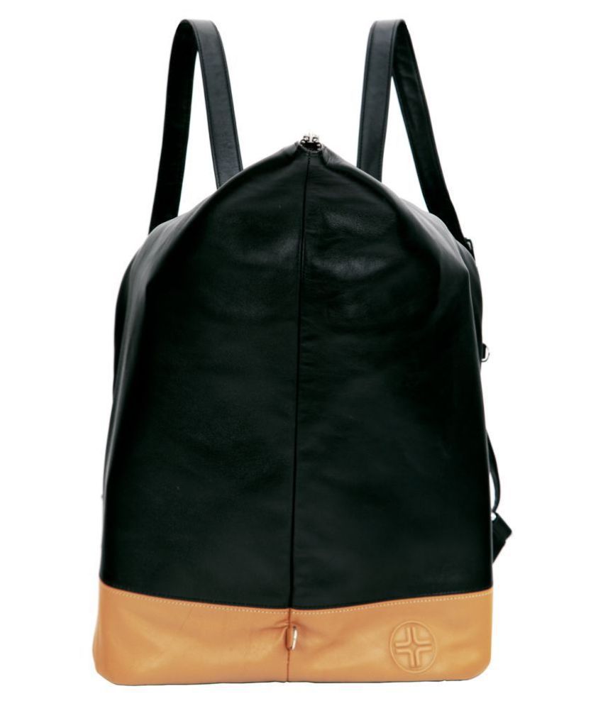 JL Collections Black & Beige Backpack - Buy JL Collections Black ...