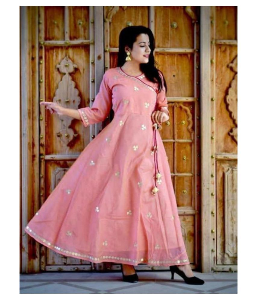 light pink colour kurti combination