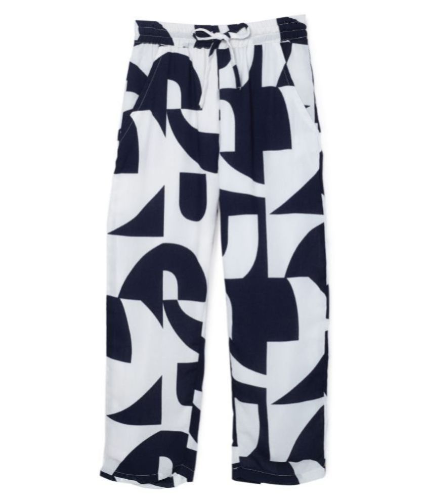     			Cub McPaws Girls Pant, Moss Crepe, Abstract Printed Trouser, for 4 to 12 Years