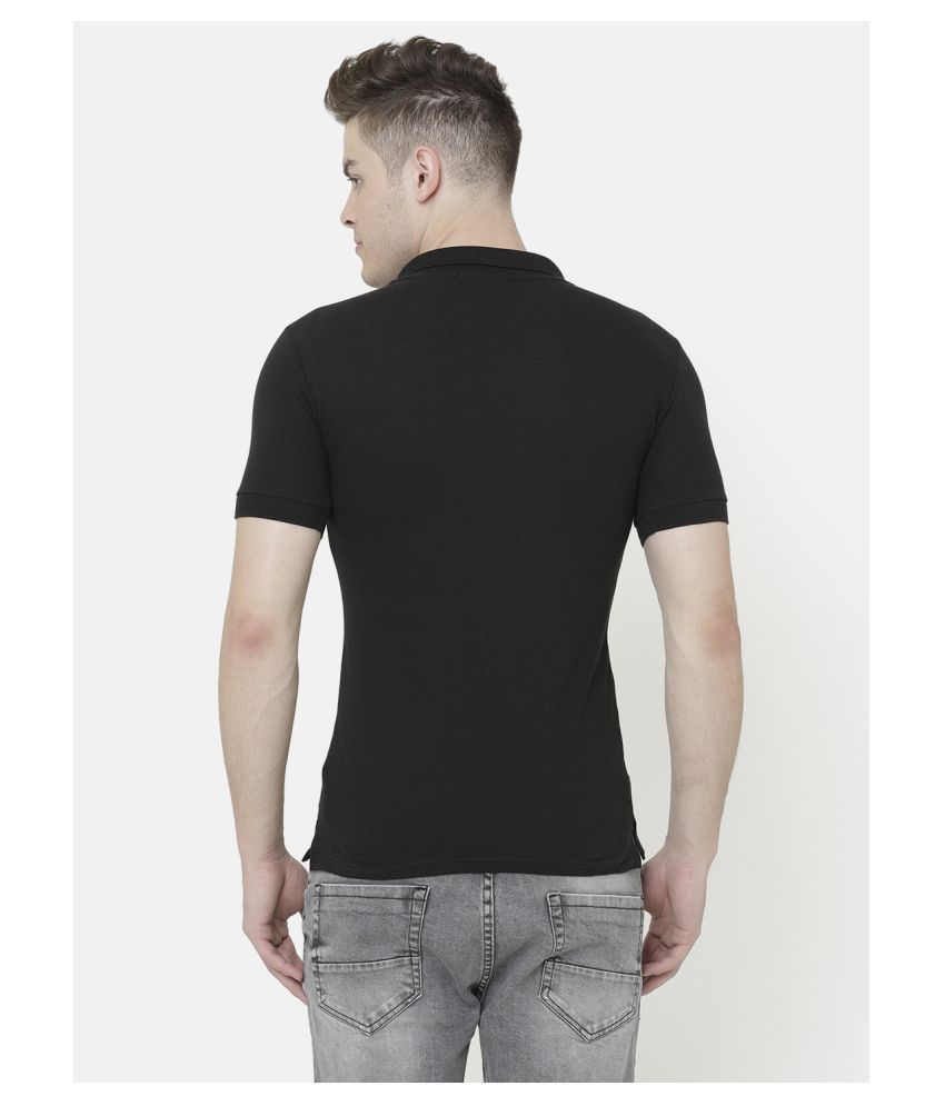 plain black polo t shirt