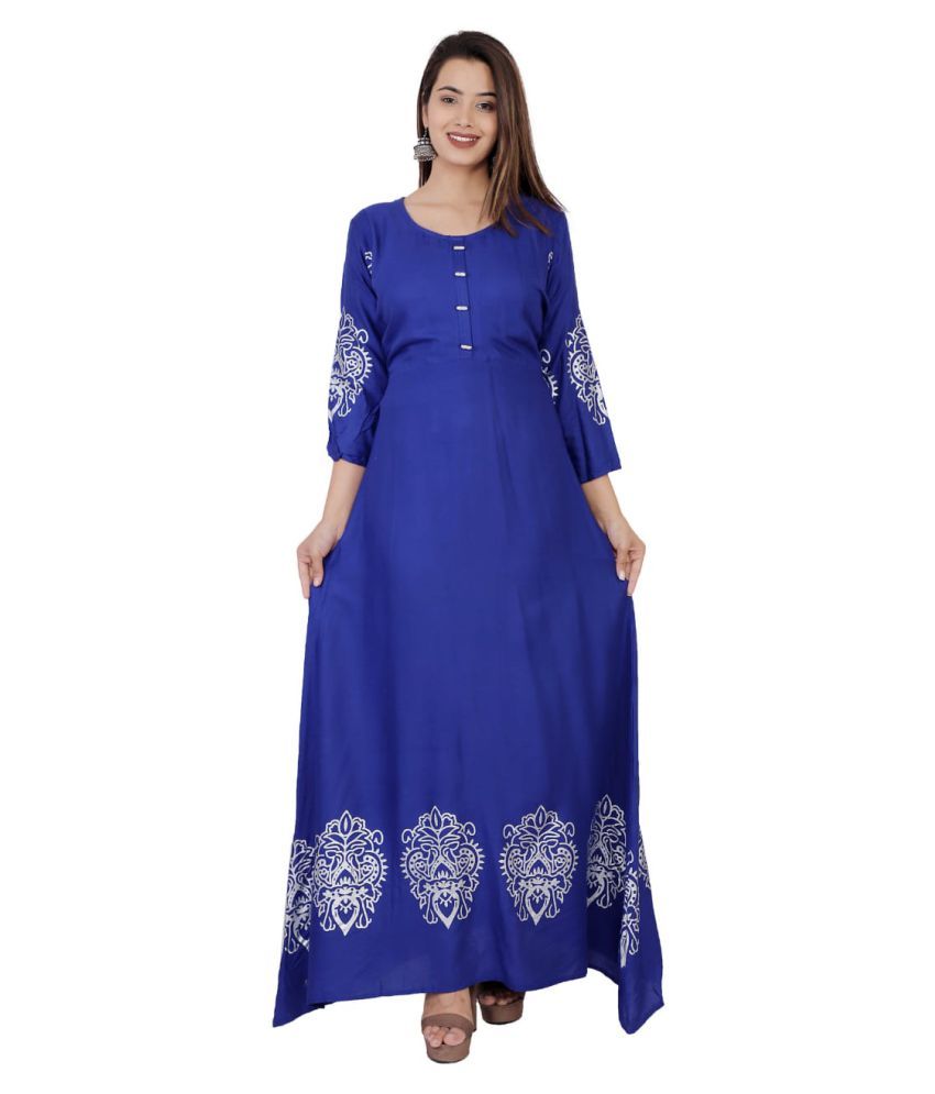 rayon frock kurti design