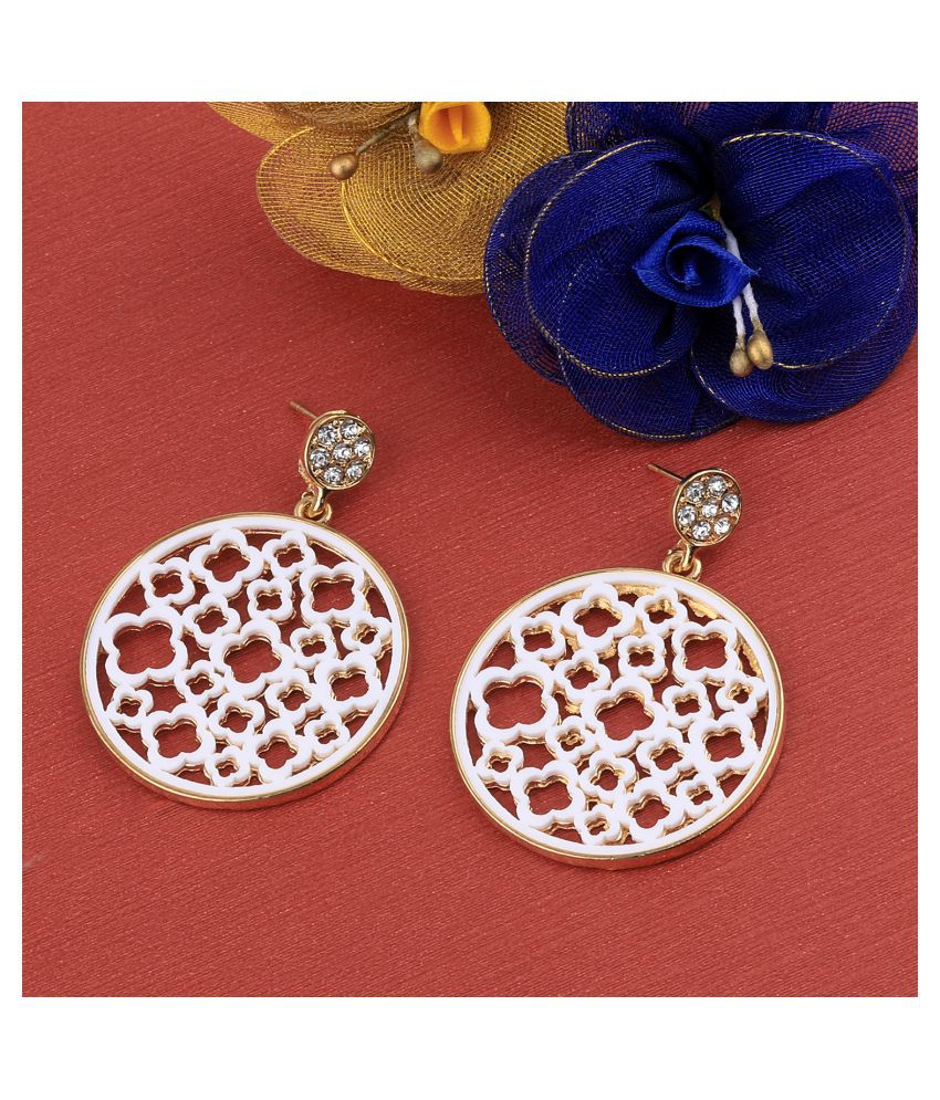     			SILVER SHINE Gold White Plated Delicated Stylish Look  Earring For Women Girl