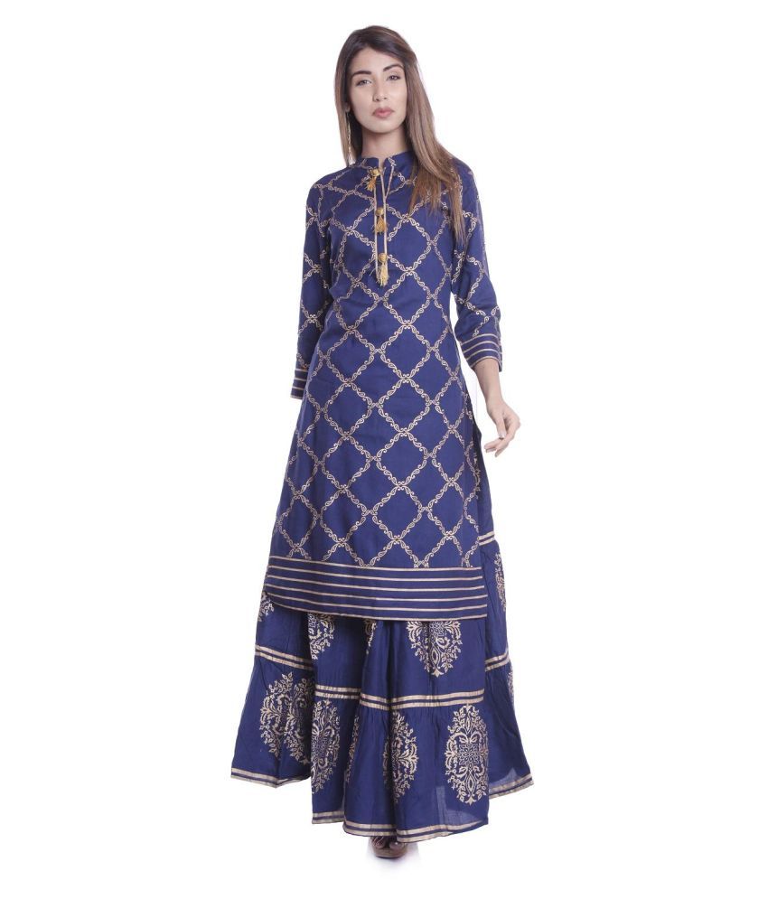 snapdeal kurti plazo set