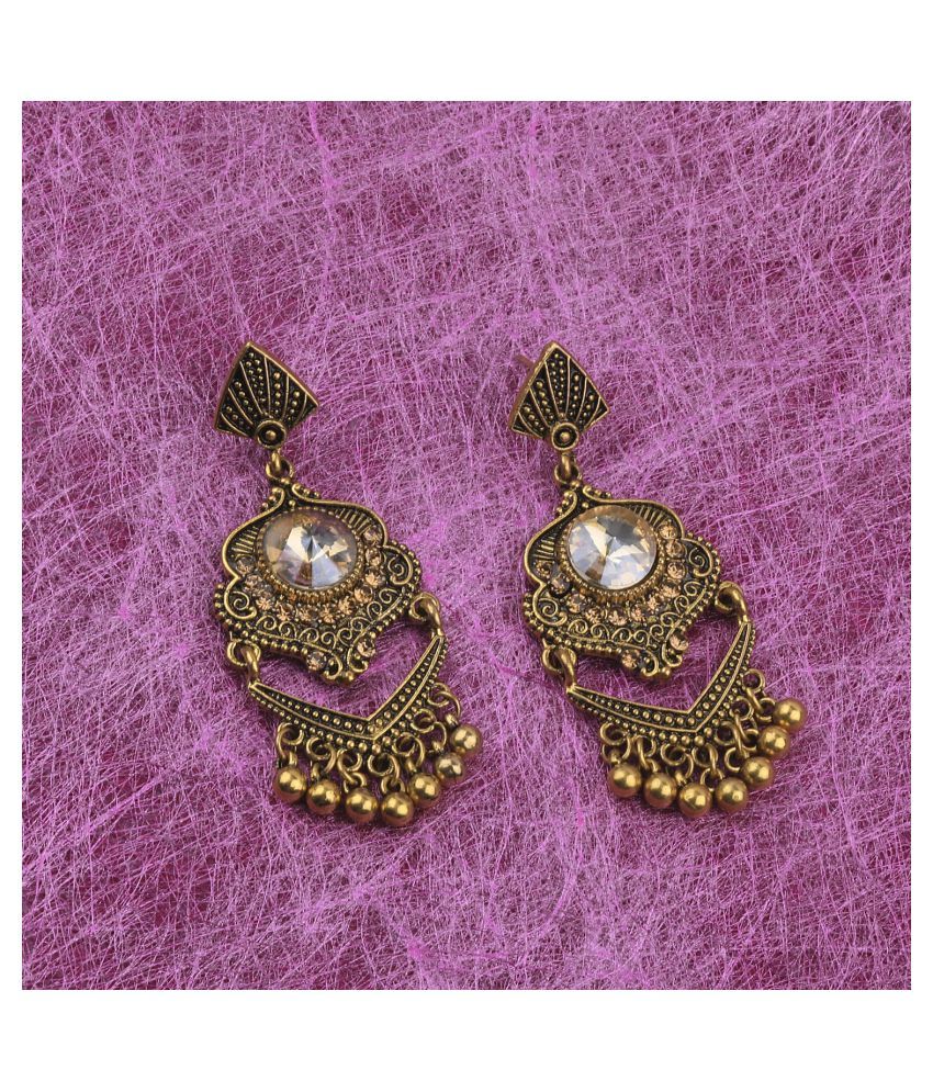     			SILVER SHINE Exclusive Patry Wear Gold Plated Traditional Earring For Women Girl