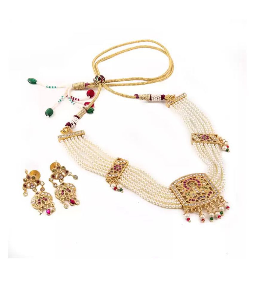     			Bhagya Lakshmi - Multicolor Alloy Necklace Set ( Pack of 1 )