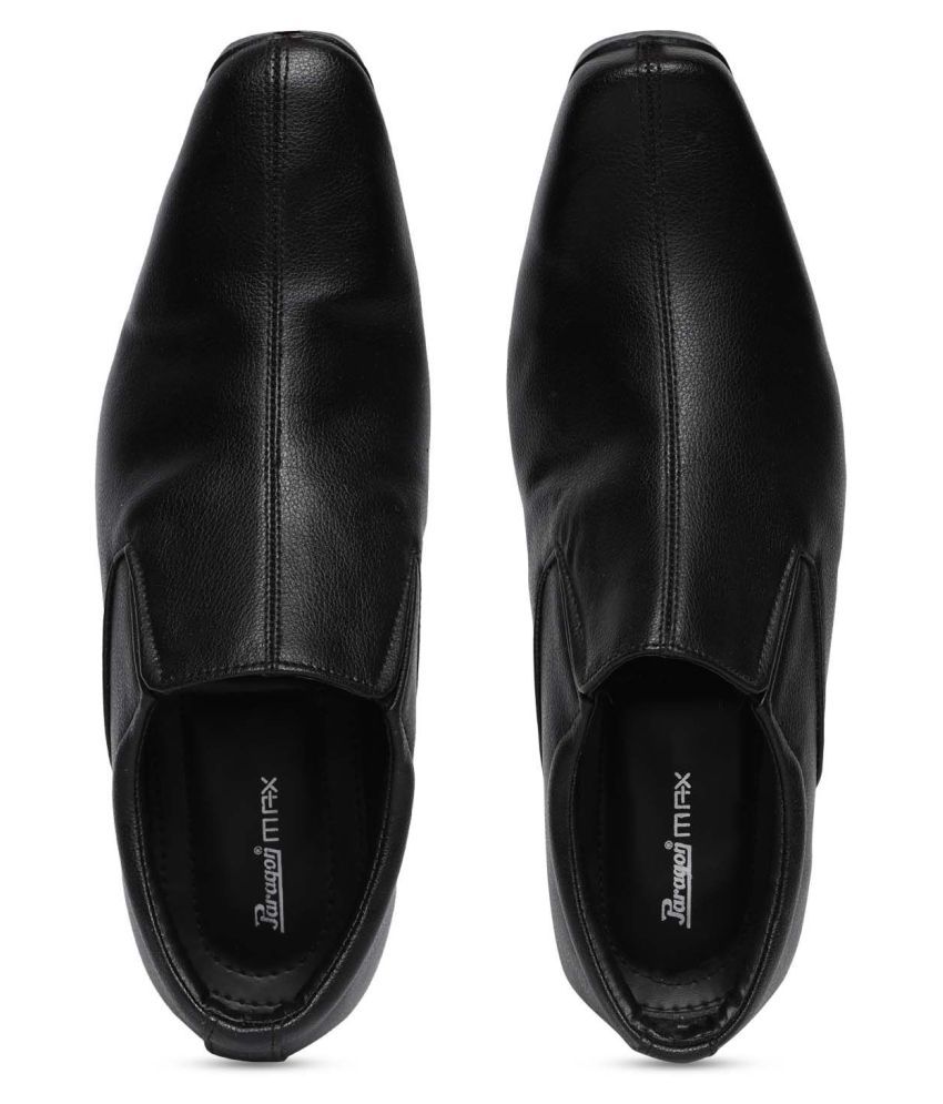 paragon max men's black formal shoes