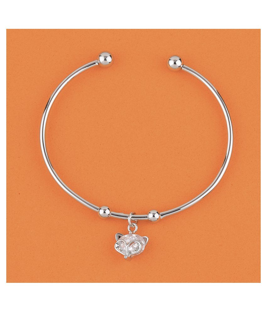     			SILVER SHINE Party Wear Designer Adjustable Bracelet With Diamond For Women Girls