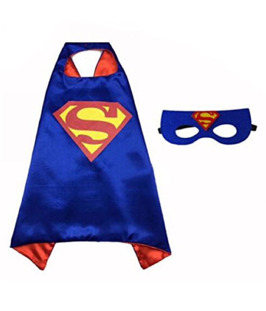     			Kaku Fancy Dresses Superhero Robe for Kids/California Costume/Superhero Robe -Blue, Free Size (3-8 Years), for Boys