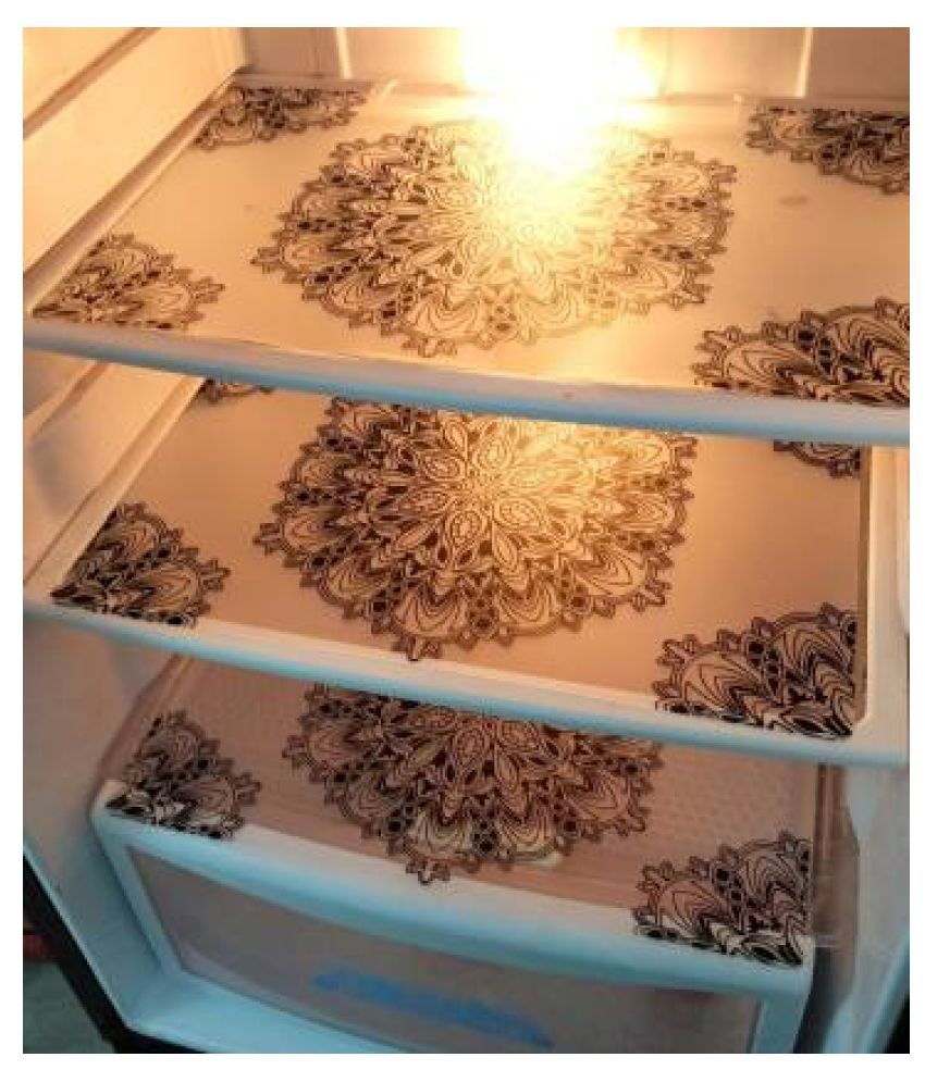     			Revexo Set of 3 PVC Multi Fridge Mats