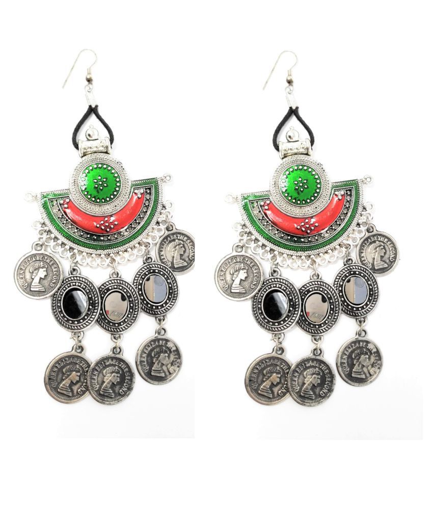     			Happy Stoning Latest 2020 Fashion Queen Elizabeth Coin Boho Tribal Afghani Earrings