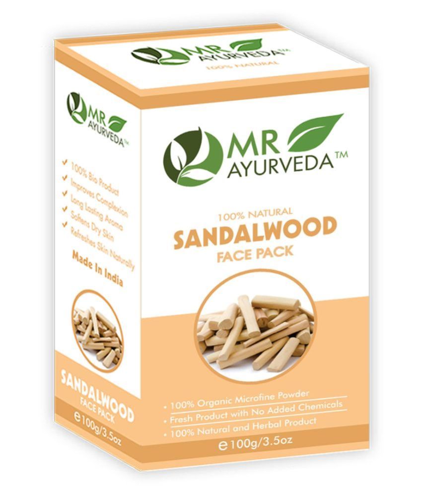 MR Ayurveda 100 Natural Sandalwood Powder Face Pack Masks 100 gm Buy