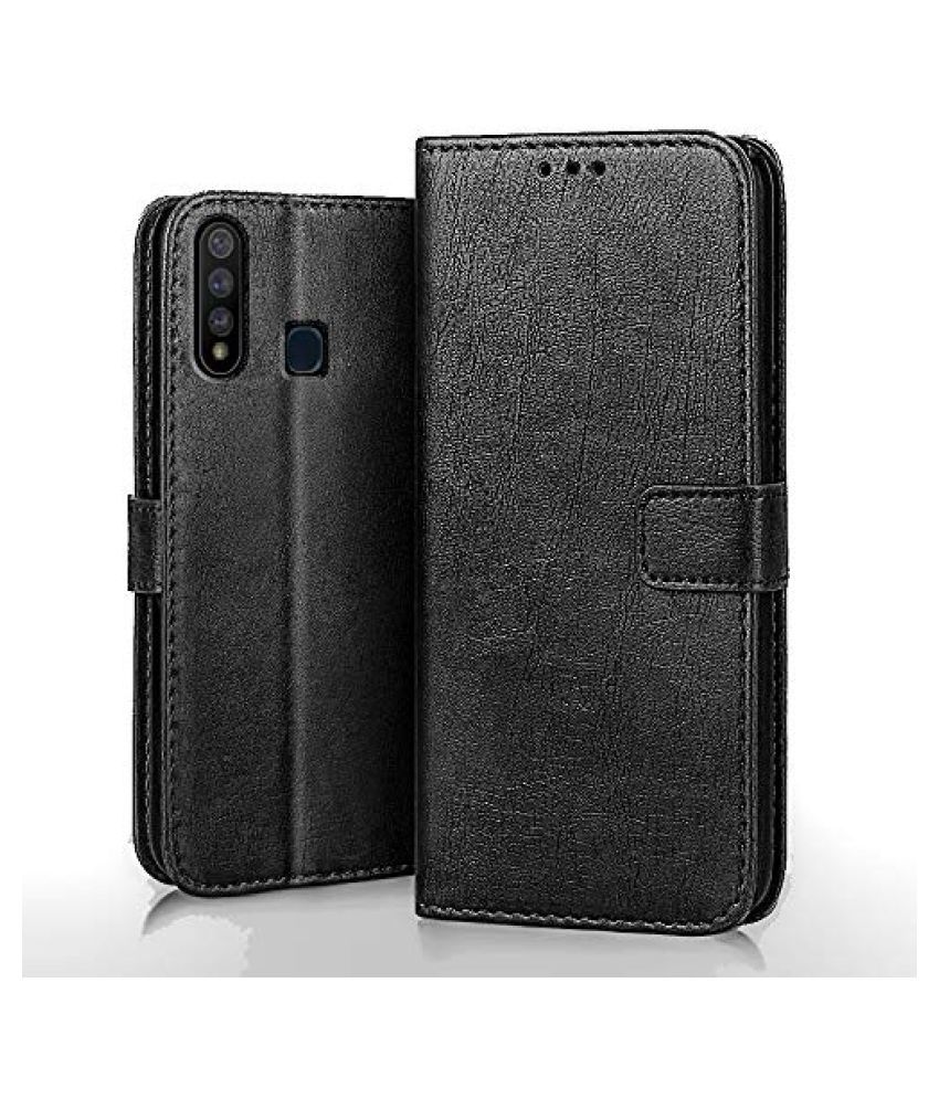 Vivo U20 Flip Cover by Wow Imagine Black Flip Covers Online at Low