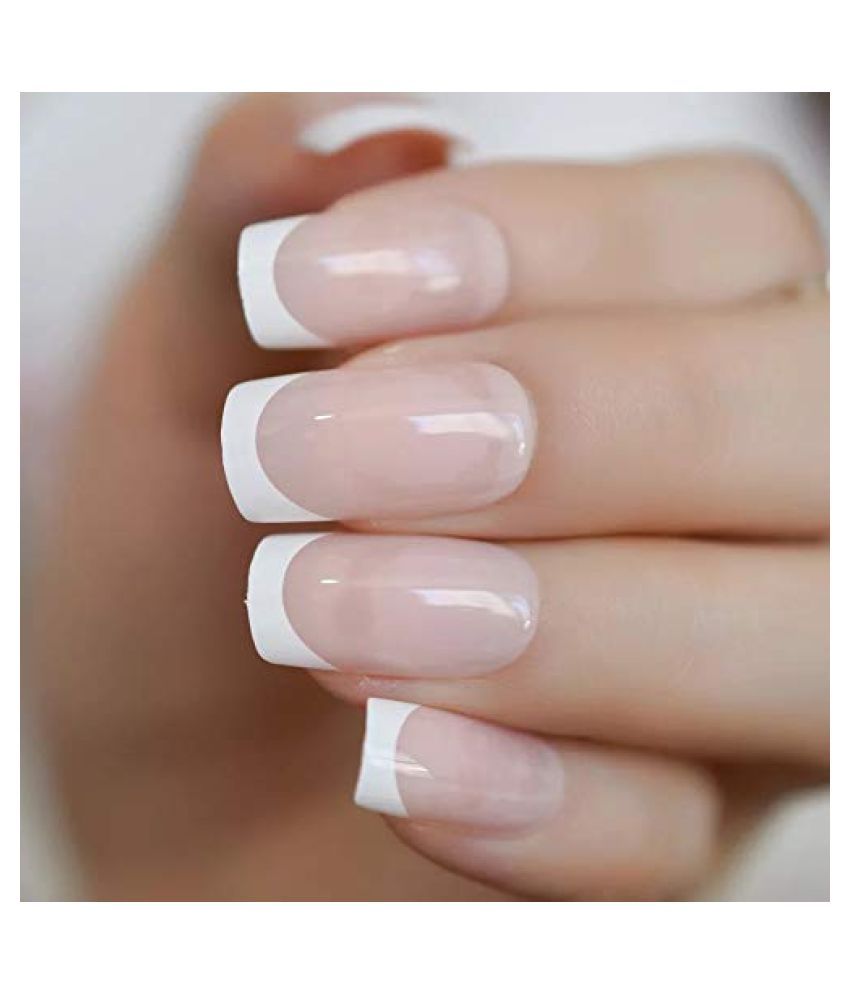 buziventures Acrylic,French Nail Kit Square,Medium Length