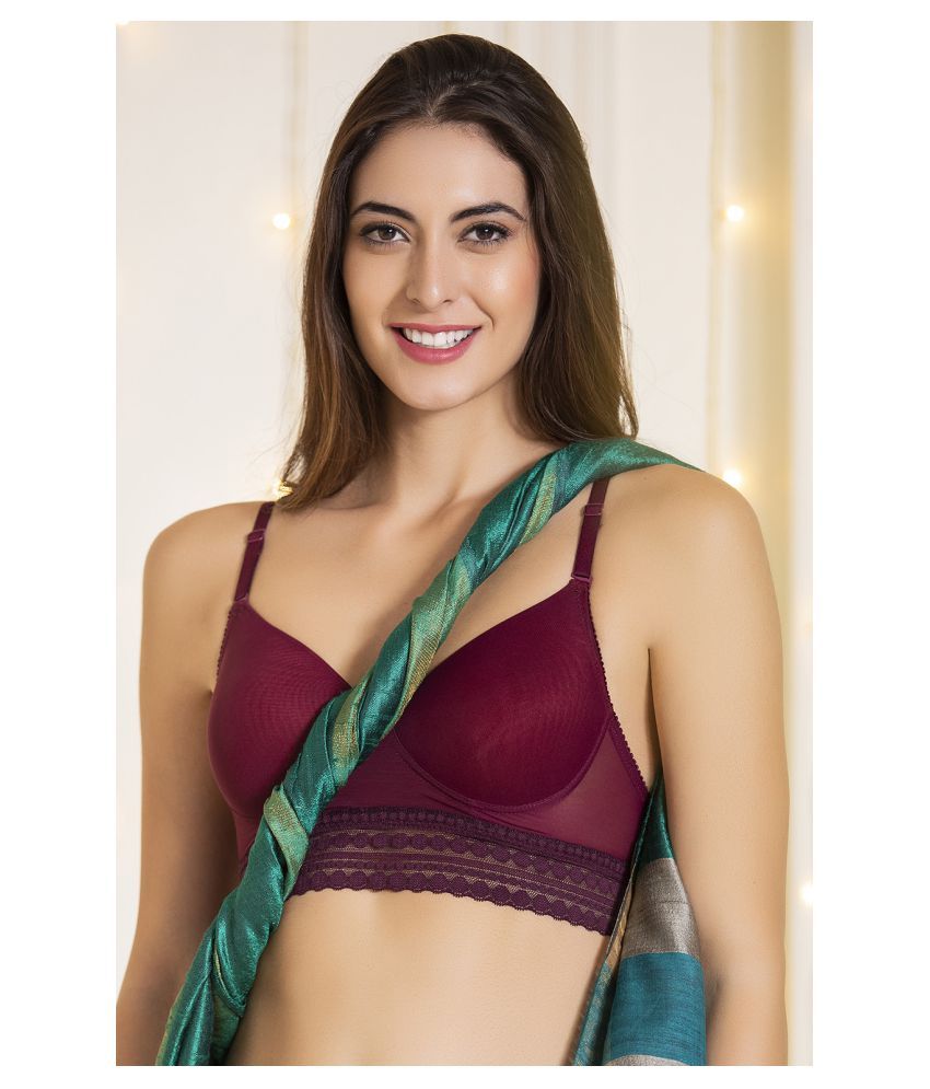     			Clovia Lace Bralette - Purple