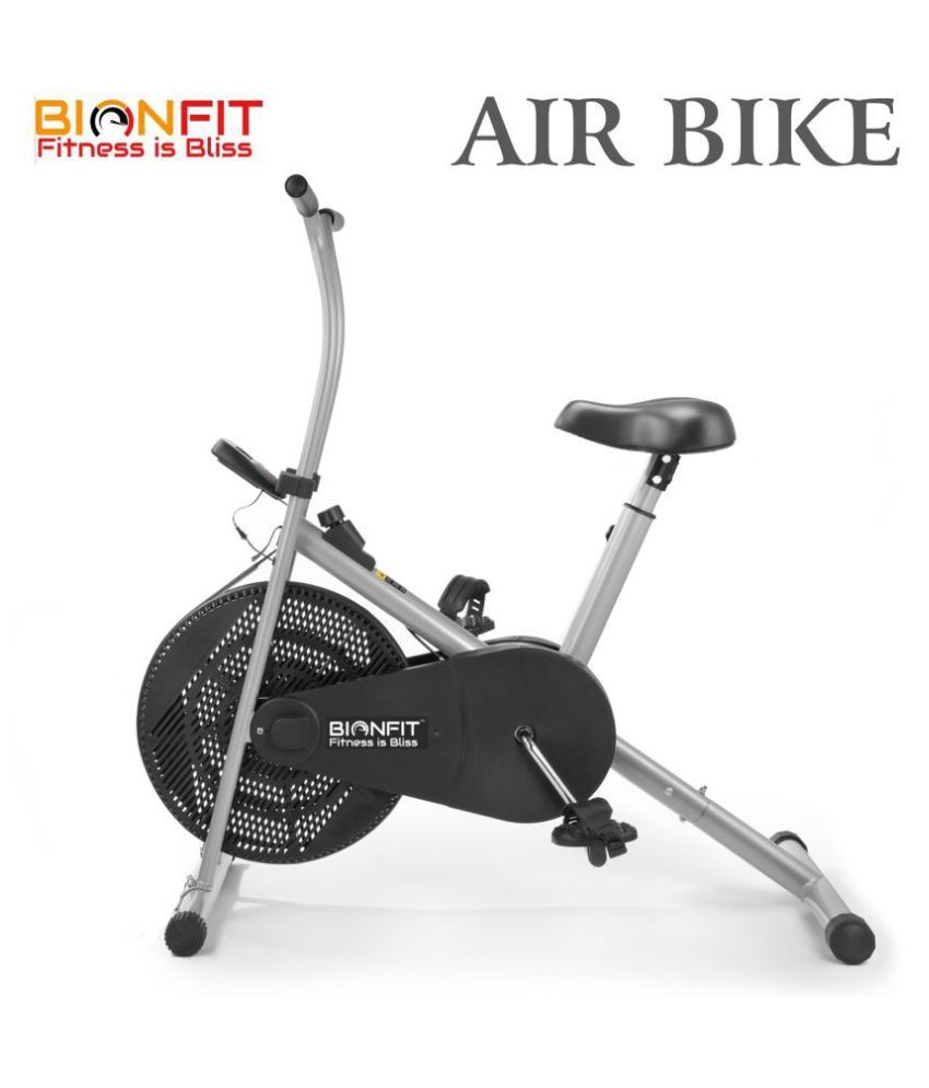 BIONFIT Air Bike Exercise Cycle with Fixed Handles Adjustable Seat