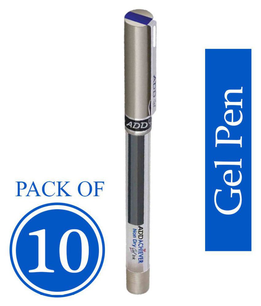     			Add Gel Blue Achiever Gel Pen - Set of 10