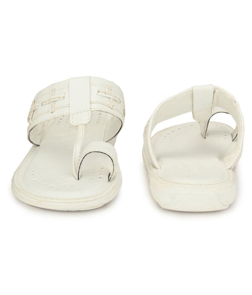 white chappal for ladies