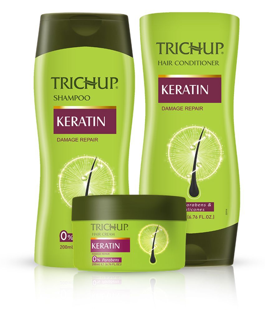     			Trichup Keratin Kit (Shampoo 200 mL, Conditioner 200 mL, Hair Cream 200 mL) Pack of 3