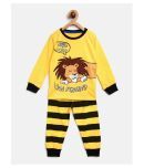 Lazy Shark Boys Cotton Blend Nightsuit Set ( Yellow )