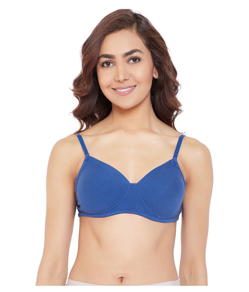     			Clovia Cotton T-shirt Bra - Blue