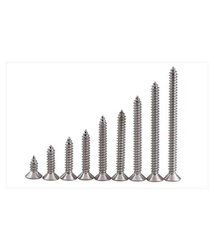Spider Dry Wall Screws (Self Tapping) with Nickel Finish size 8 x 50mm(DWS4250N) Pack of 500 Pcs.