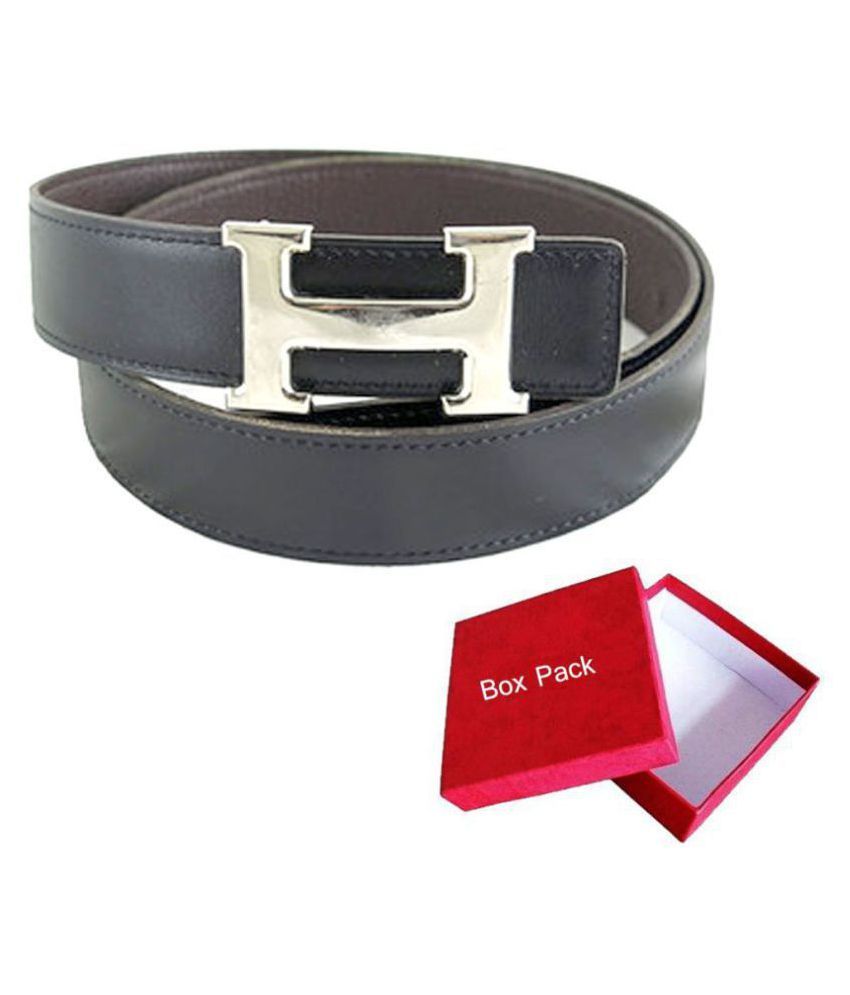 Hermes Imported Black Leather Party Belt Pack of 1 Black Leather Casual Belt Buy Online at