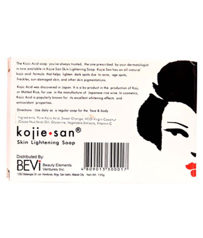Kojie San kojie san skin lightening Soap 135 g Pack of 4: Buy Kojie San ...