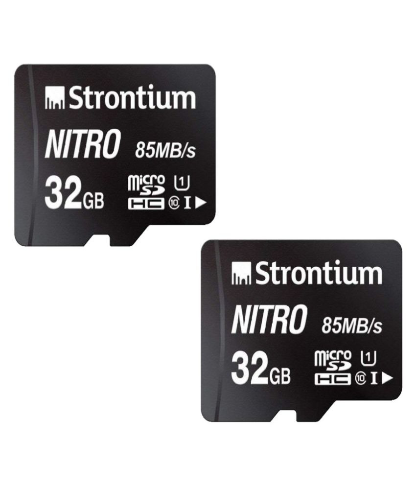 Strontium 32 GB Class 10 Memory Card Combo Pack of 2