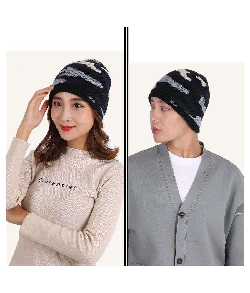     			Edifier Woollen Winter Cap for Men & Women (Pack of 1)