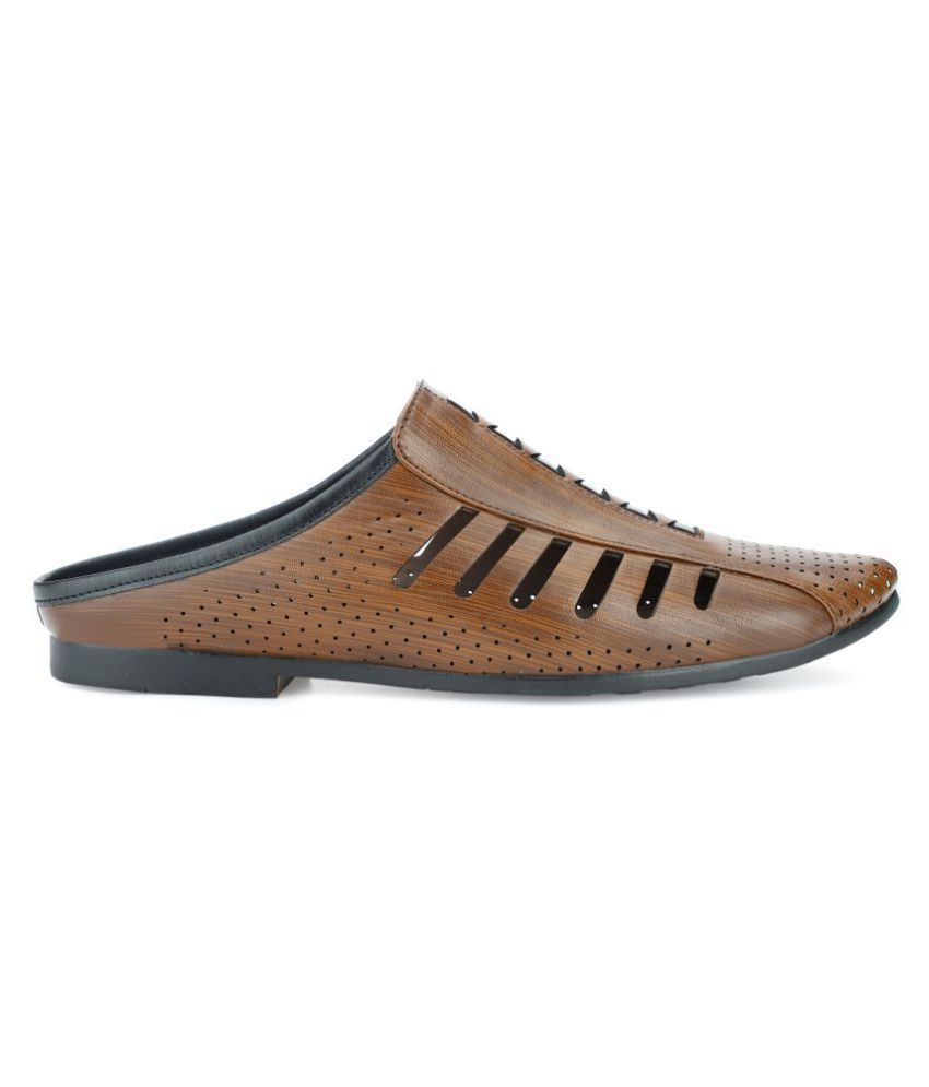 MARKRANGE Brown Patent Leather Sandals Price in India- Buy MARKRANGE Brown Patent Leather 