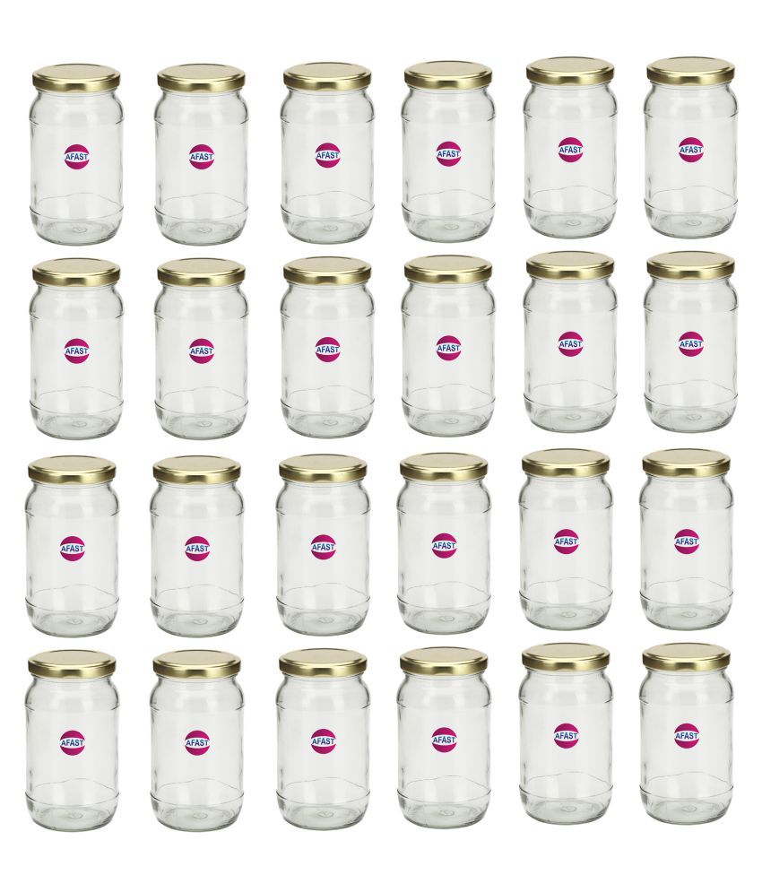     			Somil Glass Storage Bottle, Transparent, Pack Of 24, 500 ml