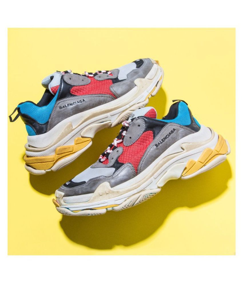 Beige Balenciaga Triple S Multi Color Running Shoes - Buy Beige Balenciaga  Triple S Multi Color Running Shoes Online at Best Prices in India on  Snapdeal