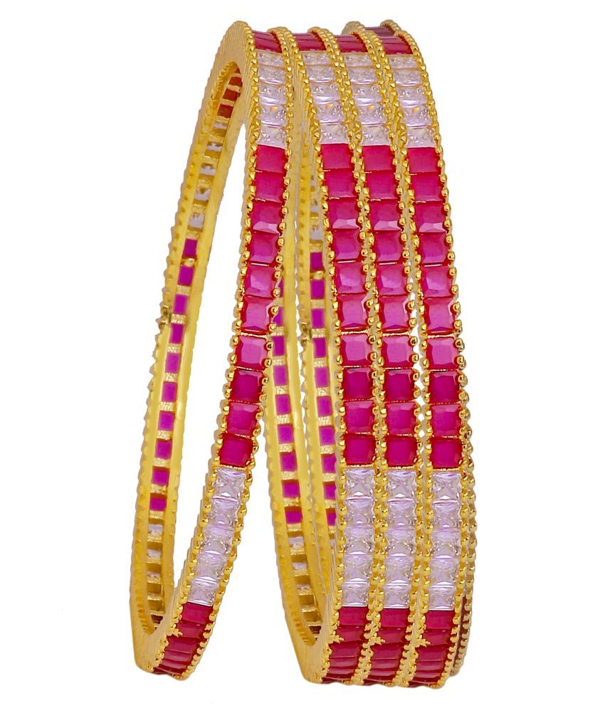 Manikya Traditional Bengali Bangles Copper with 24ct Gold Plated (Set