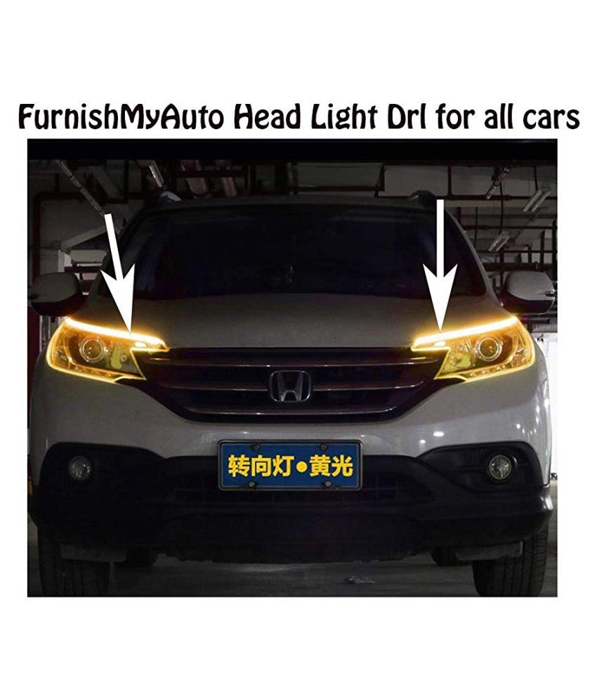 Neeb Traders Kia Forte 2019 Car Led Strip Headlight White Daytime
