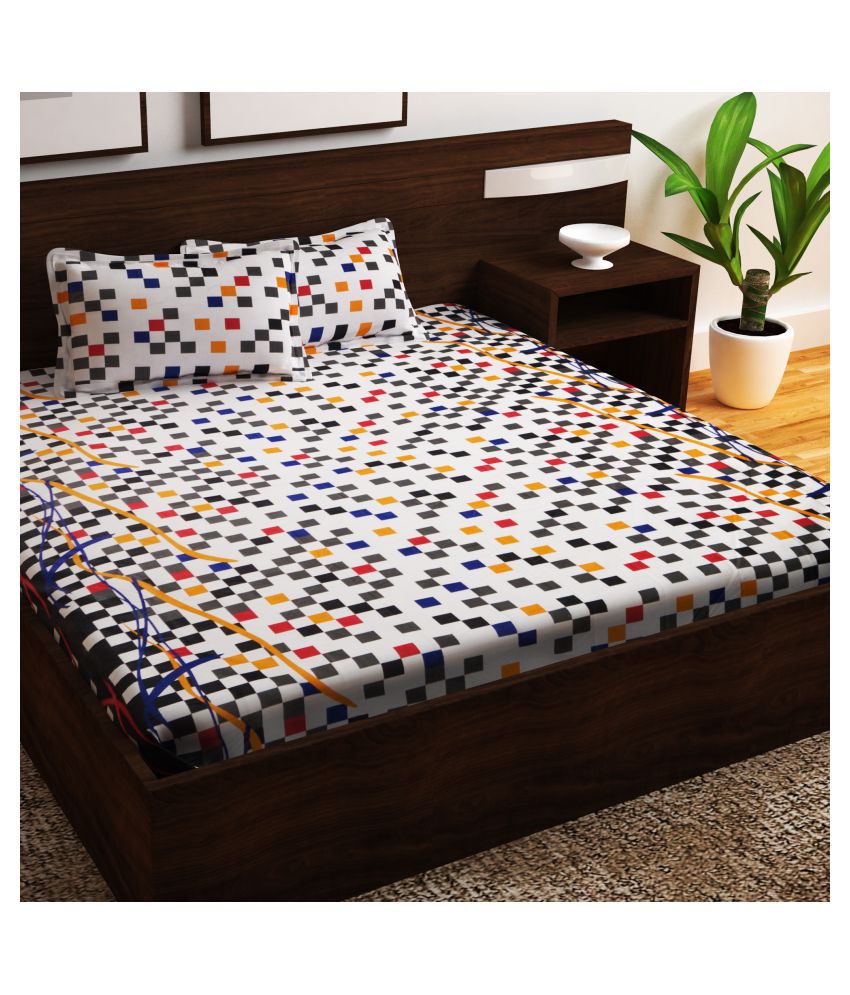     			Story@Home Cotton Double Bedsheet with 2 Pillow Covers