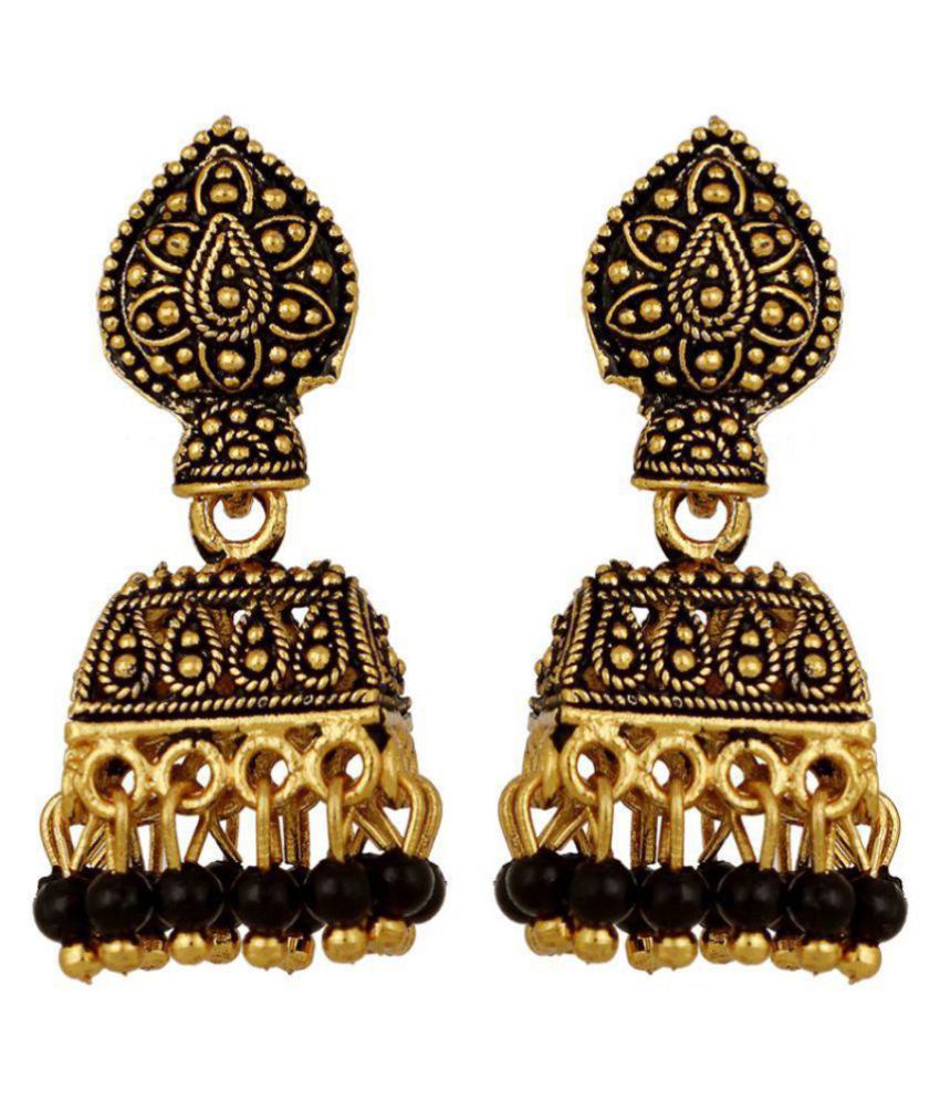     			"Piah Fashion Pretty Enamel Black  Earrings for Women"