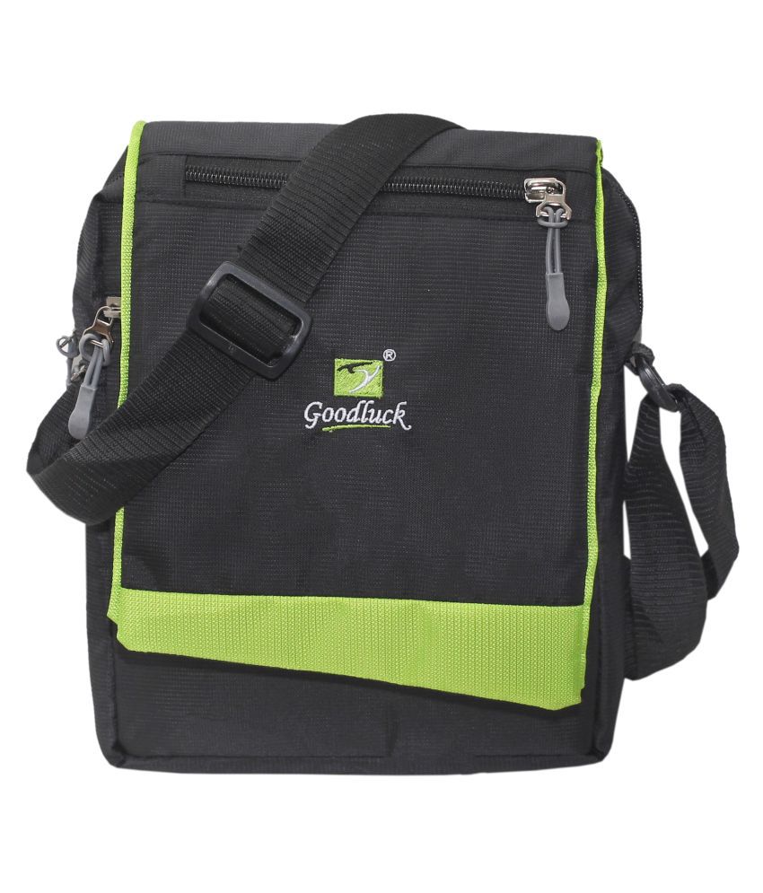     			Goodluck Green Nylon Casual Messenger Bag