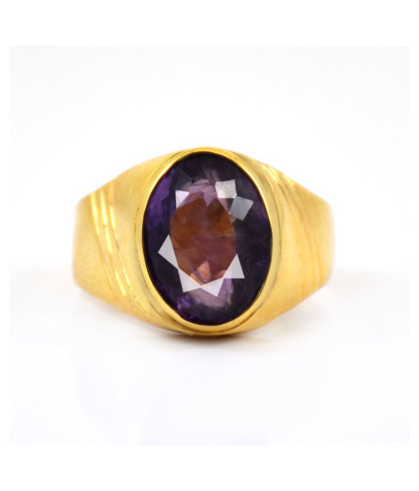 Nirvana Gems Certified 7.25 Ratti Amethyst Gemstone Fancy Ring Gift For ...