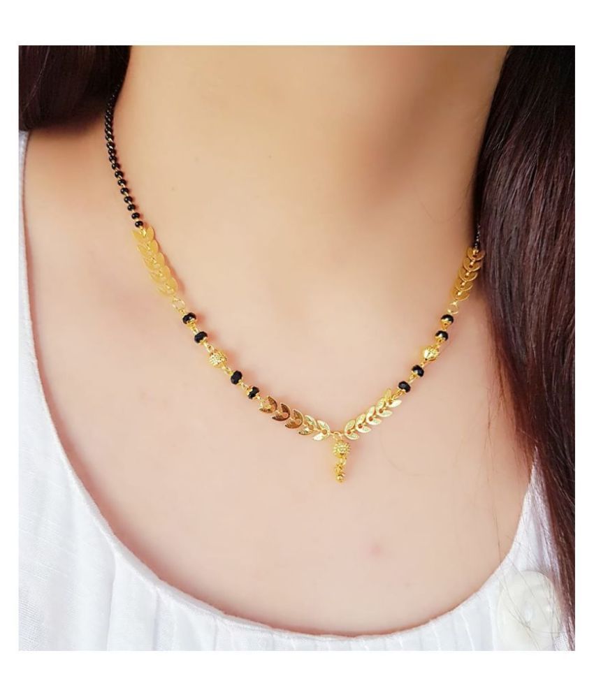 Crazy Collections Traditional Gold plated Mangalsutra for women.: Buy Crazy Collections 