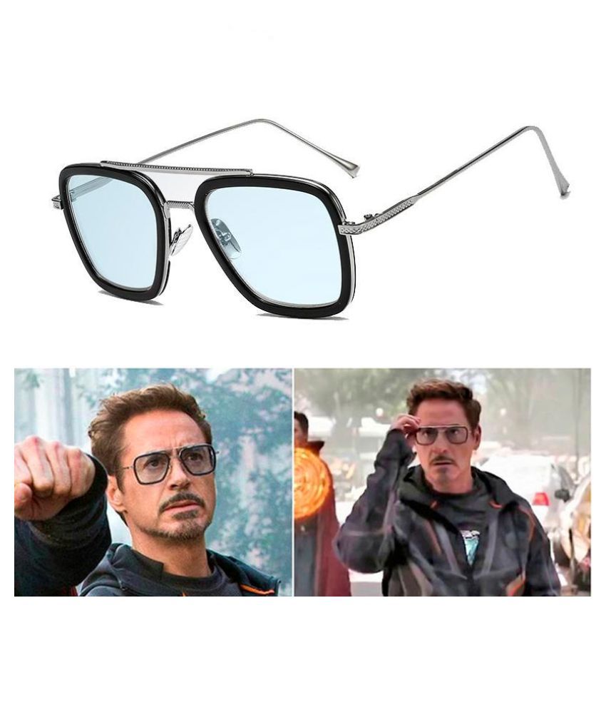 0303 FASHION HUB Blue Square Sunglasses ( TONY STARK