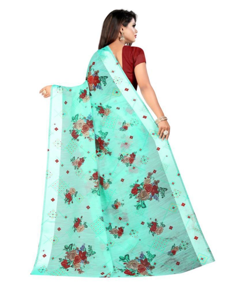 Dipesh Print Green Cotton Saree - Buy Dipesh Print Green Cotton Saree Online at Low Price 