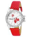 Mikado - Red Leather Analog Womens Watch