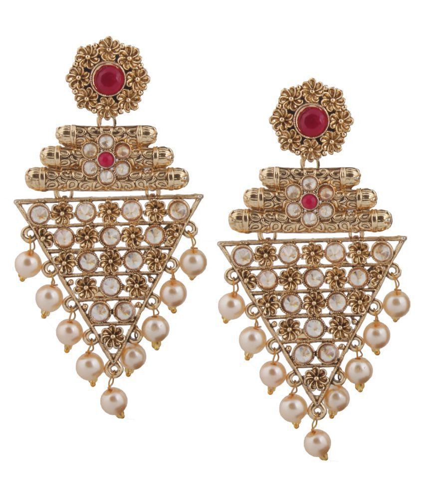     			Piah Fashion Gold Plated  Full LCT With Pearl Earring For Women and Girl