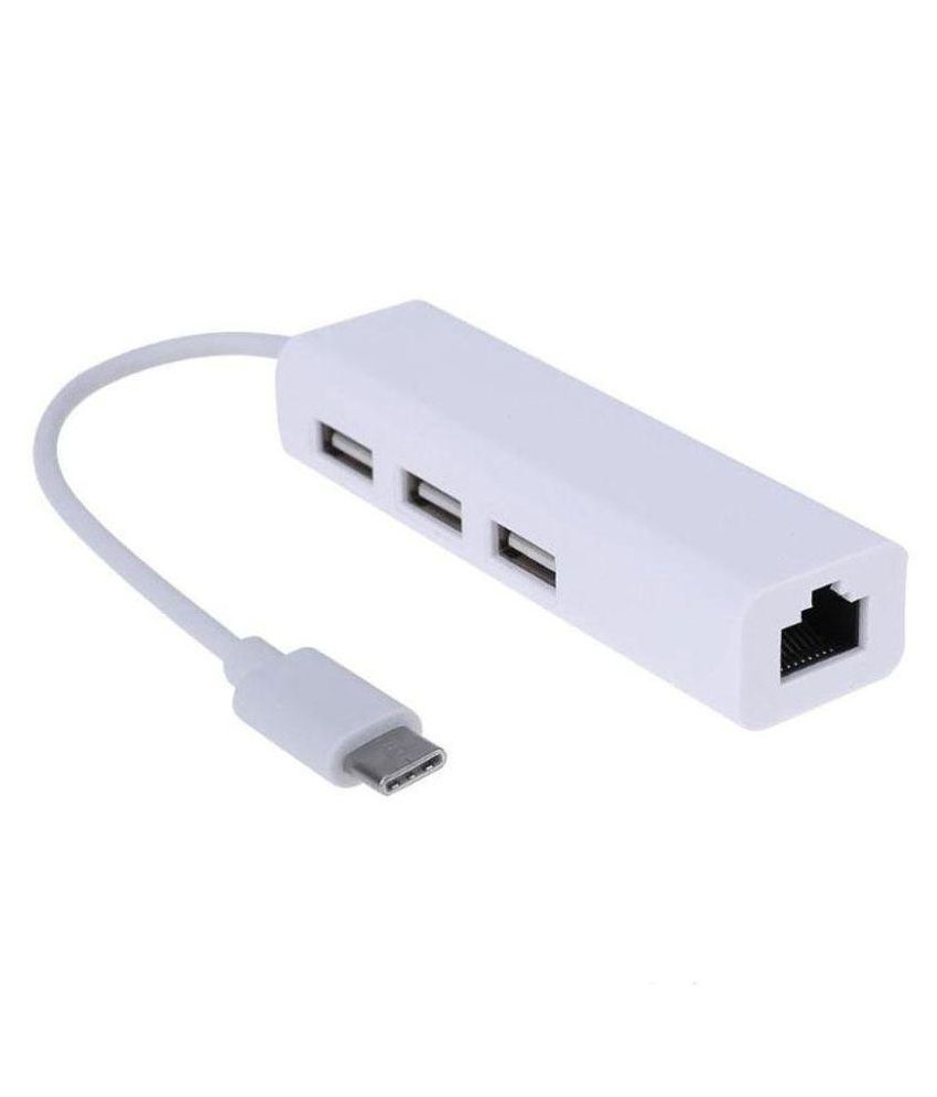 Ever Forever 3 port USB Hub TYPE C 3.1 With Ethernet Adapter