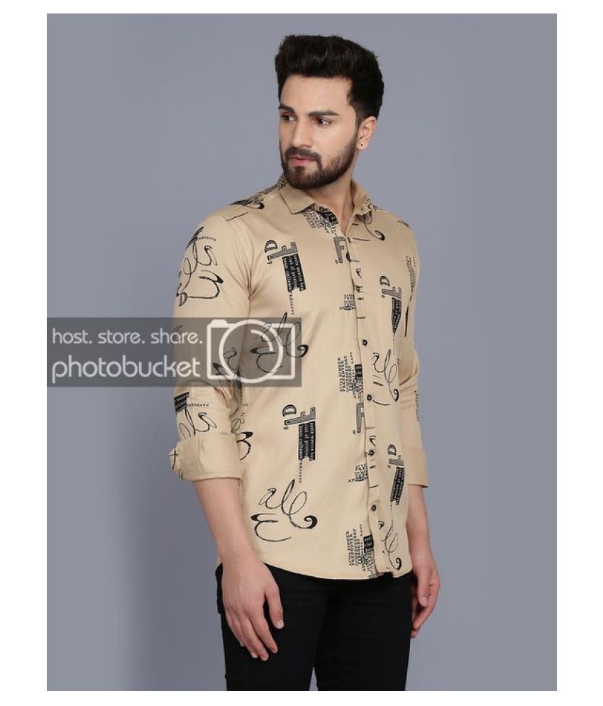 Menkovy Cotton Blend Gold Shirt - Buy 