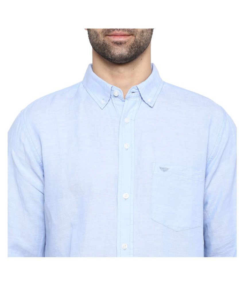 Red Tape Cotton Blend Blue Shirt - Buy Red Tape Cotton Blend Blue Shirt ...