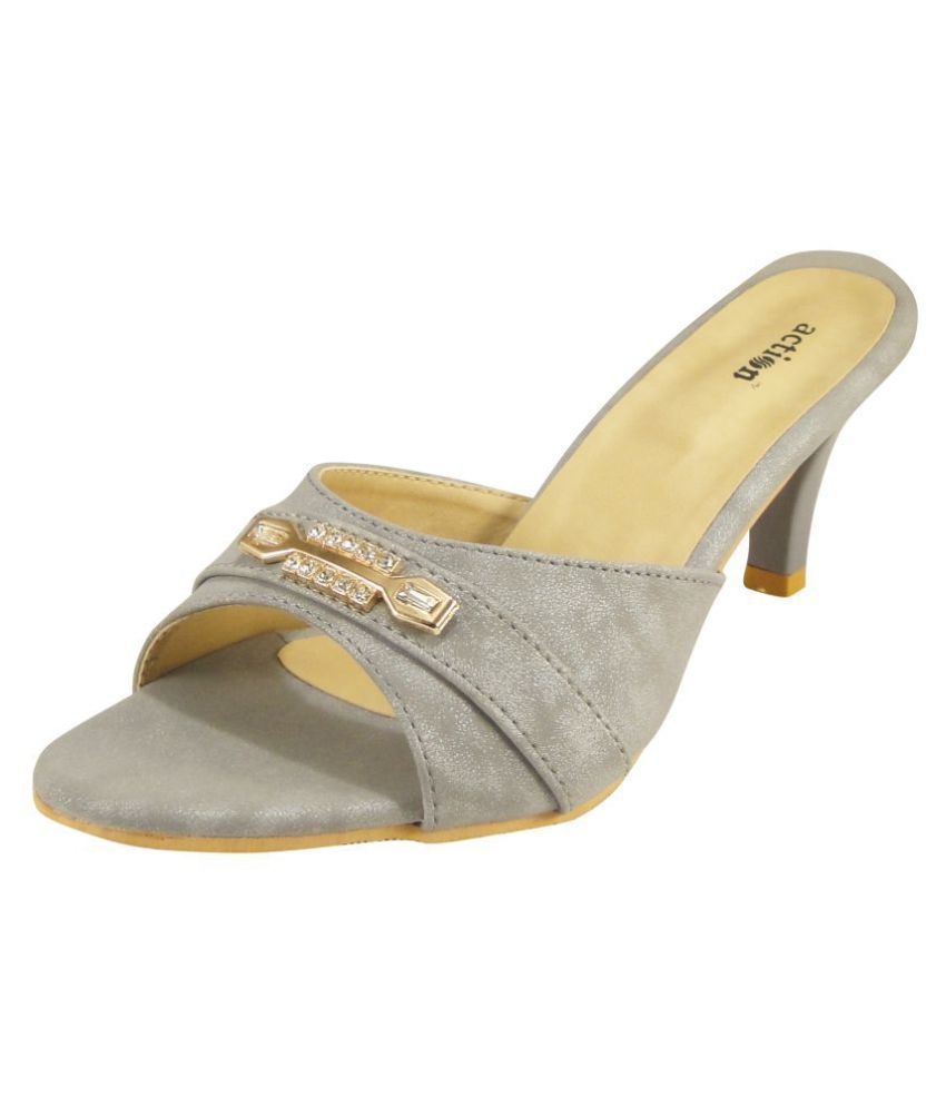 gray kitten heels