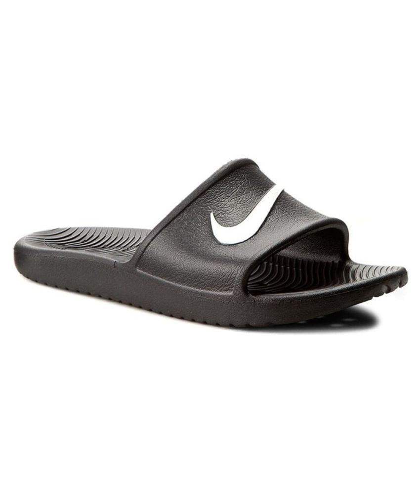 nike black slide flip flop