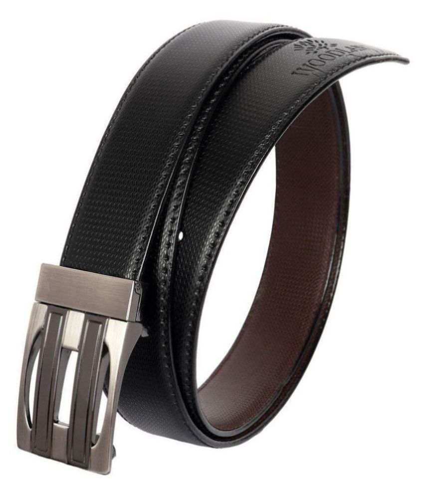     			Runsi Black Faux Leather Formal Belt